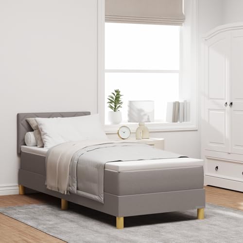 Holamys Boxspringbett mit Matratze, LED-Beleuchtung, Taupe 80x200 cm, Stoffbezug für Schlafzimmer, modernes Design Holamys Boxspringbett mit Matratze, LED-Beleuchtung, Taupe 80x200 cm, Stoffbezug für Schlafzimmer, modernes Design von Holamys