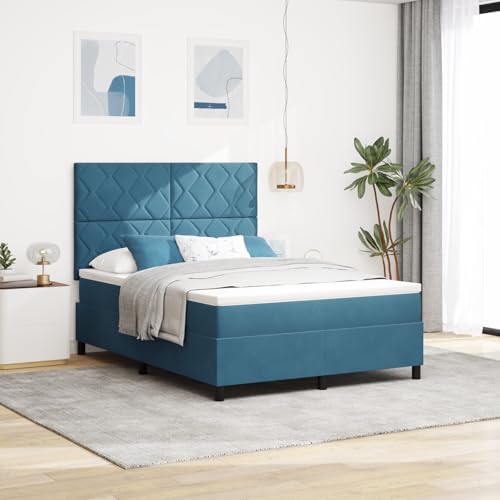 Holamys Boxspringbett mit Matratze, dunkelblau, 140x200 cm, Samt, luxuriöses Schlafzimmer-Möbelstück für Erwachsene Holamys Boxspringbett mit Matratze, dunkelblau, 140x200 cm, Samt, luxuriöses Schlafzimmer-Möbelstück für Erwachsene von Holamys