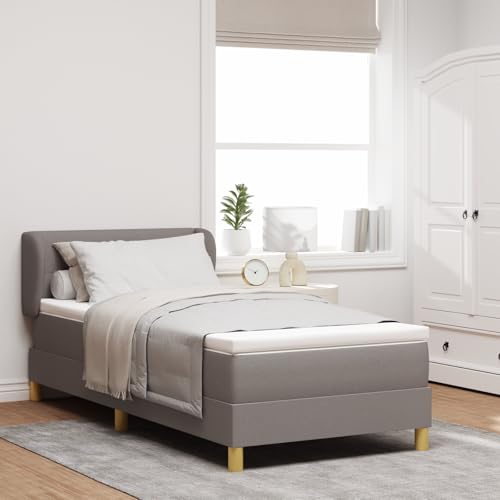 Holamys Boxspringbett mit Matratze Taupe, 100x200 cm, Stoff, luxuriöses Schlafzimmer-Möbel, bequemer Schlaf, modernes Design Holamys Boxspringbett mit Matratze Taupe, 100x200 cm, Stoff, luxuriöses Schlafzimmer-Möbel, bequemer Schlaf, modernes Design von Holamys