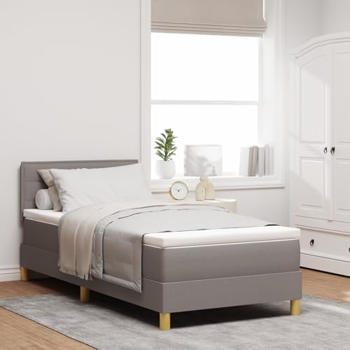 Holamys Boxspringbett mit Matratze Taupe 90x190 cm, Elegantes Einzelbett für Erwachsene, bequemes Schlafzimmer-Möbel, einfache Montage Holamys Boxspringbett mit Matratze Taupe 90x190 cm, Elegantes Einzelbett für Erwachsene, bequemes Schlafzimmer-Möbel, einfache Montage von Holamys