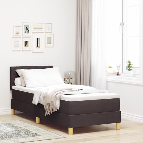 Holamys Boxspringbett mit Matratze & LED, Dunkelbraun, 80x200 cm, Stoff, modernes Design, stabil, für Schlafzimmer Holamys Boxspringbett mit Matratze & LED, Dunkelbraun, 80x200 cm, Stoff, modernes Design, stabil, für Schlafzimmer von Holamys