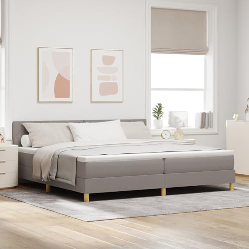 Holamys Boxspringbett mit Matratze & LED, Taupe 200x200 cm, Stoffbezug, modernes Schlafzimmer Möbel, Platform Bett Design Holamys Boxspringbett mit Matratze & LED, Taupe 200x200 cm, Stoffbezug, modernes Schlafzimmer Möbel, Platform Bett Design von Holamys