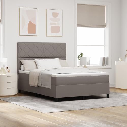 Holamys Boxspringbett mit Matratze & LED in Taupe, 140x200 cm, Stoffbezug, Robustes Bettgestell, modernes Bett für Ihr Schlafzimmer Holamys Boxspringbett mit Matratze & LED in Taupe, 140x200 cm, Stoffbezug, Robustes Bettgestell, modernes Bett für Ihr Schlafzimmer von Holamys