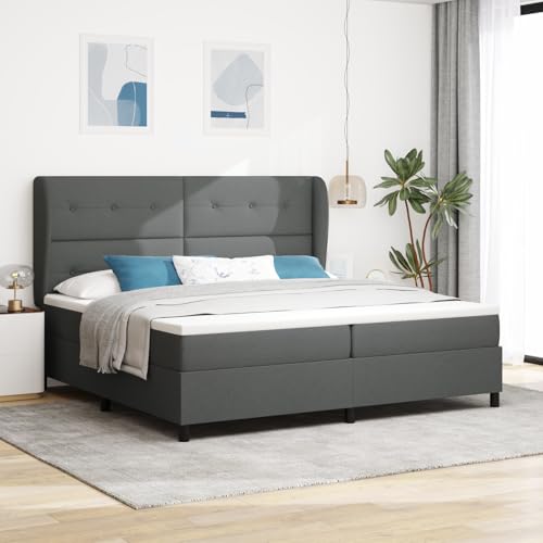 Holamys Boxspringbett mit Taschenfederkernmatratze, dunkelgrau, 200x200 cm, für Schlafzimmer, ergonomisch, inklusive Bezug, langlebiges Polyestergewebe Holamys Boxspringbett mit Taschenfederkernmatratze, dunkelgrau, 200x200 cm, für Schlafzimmer, ergonomisch, inklusive Bezug, langlebiges Polyestergewebe von Holamys