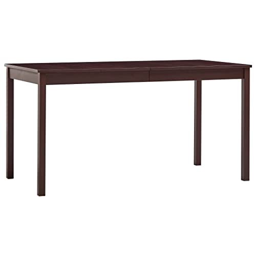 Holamys Dunkelbrauner Esstisch aus massivem Kiefernholz, 140 x 70 x 73 cm, ideal für Küche und Esszimmer, einfacher Aufbau Holamys Dunkelbrauner Esstisch aus massivem Kiefernholz, 140 x 70 x 73 cm, ideal für Küche und Esszimmer, einfacher Aufbau von Holamys
