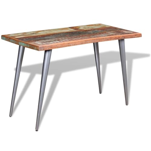 Holamys Esstisch aus massivem Altholz für Küche und Esszimmer, 120x60x76 cm, Vintage-Stil, handgefertigt und einzigartig, passt zu Stühlen Holamys Esstisch aus massivem Altholz für Küche und Esszimmer, 120x60x76 cm, Vintage-Stil, handgefertigt und einzigartig, passt zu Stühlen von Holamys