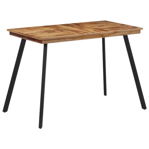 Holamys Esstisch aus massivem Teakholz 120x62x76 cm, robuster Küchentisch für das Esszimmer, langlebige Speisezimmermöbel mit stabilem Eisengestell Holamys Esstisch aus massivem Teakholz 120x62x76 cm, robuster Küchentisch für das Esszimmer, langlebige Speisezimmermöbel mit stabilem Eisengestell von Holamys