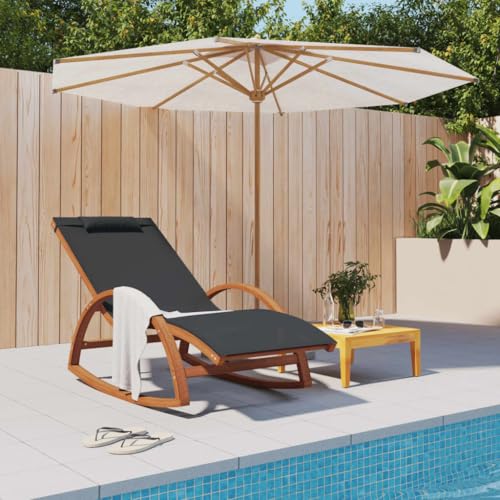 Holamys Grauer Schaukelstuhl aus Textilene, massives Pappelholz für entspanntes Schaukeln, Bequeme Liegeposition im Garten, Poolbereich oder auf der Terrasse, ideal als Outdoor Lounge Chair. Holamys Grauer Schaukelstuhl aus Textilene, massives Pappelholz für entspanntes Schaukeln, Bequeme Liegeposition im Garten, Poolbereich oder auf der Terrasse, ideal als Outdoor Lounge Chair. von Holamys