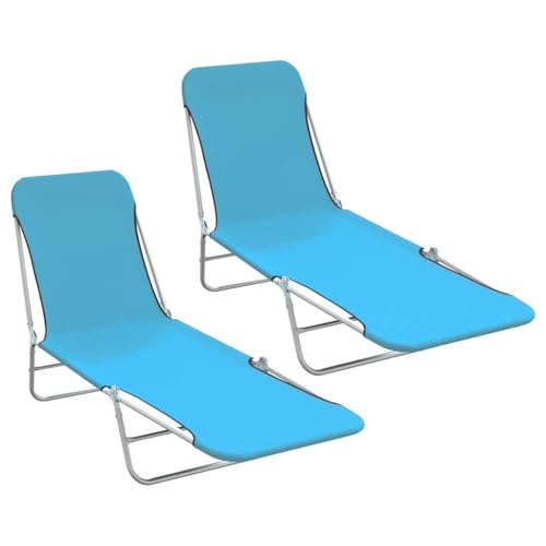 Holamys Klappbare Sonnenliegen 2er Set, verstellbare Rückenlehne, langlebige Outdoor-Lounge-Stühle für Garten, Strand und Pool, ideal als Chaiselongue Holamys Klappbare Sonnenliegen 2er Set, verstellbare Rückenlehne, langlebige Outdoor-Lounge-Stühle für Garten, Strand und Pool, ideal als Chaiselongue von Holamys