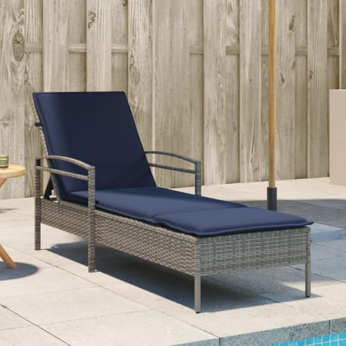 Holamys Robuste Sonnenliege aus Polyrattan mit Verstellbarer Rückenlehne, UV-beständig, ideal für Garten, Pool und Terrasse zum Entspannen Holamys Robuste Sonnenliege aus Polyrattan mit Verstellbarer Rückenlehne, UV-beständig, ideal für Garten, Pool und Terrasse zum Entspannen von Holamys