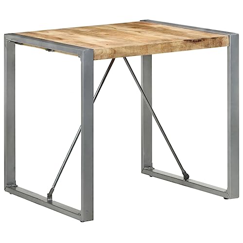 Holamys Robuster Esstisch aus rauem Mangoholz, 80x80x75 cm, ideal für Esszimmer und Küche, langlebiger Tisch mit pulverbeschichteten Stahlbeinen für Zuhause. Holamys Robuster Esstisch aus rauem Mangoholz, 80x80x75 cm, ideal für Esszimmer und Küche, langlebiger Tisch mit pulverbeschichteten Stahlbeinen für Zuhause. von Holamys