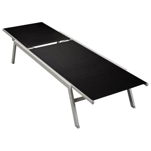 Holamys Sonnenliege Stahl Textilene Schwarz verstellbar für Garten und Pool, ideal als bequemer Liegestuhl für entspannte Stunden im Freien, perfekt für Terrasse und Balkon. Holamys Sonnenliege Stahl Textilene Schwarz verstellbar für Garten und Pool, ideal als bequemer Liegestuhl für entspannte Stunden im Freien, perfekt für Terrasse und Balkon. von Holamys