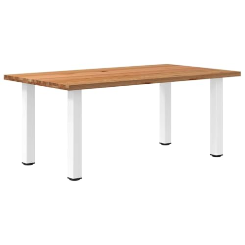 Massiver Eichenholz Esstisch Hellbraun 180x100x74 cm Rechteckig, langlebiger Küchentisch für Familienessen und gesellige Runden im Esszimmer von Holamys
