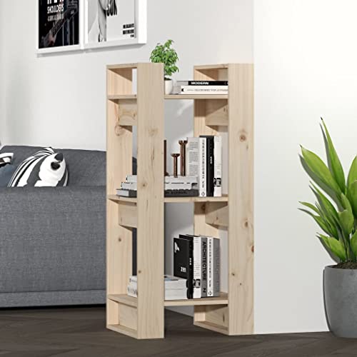 Massives Kiefernholz Bücherregal Raumteiler 41x35x91 cm, vielseitiger Cube Storage Organizer für Wohnzimmer, Schlafzimmer, Büro – stabiles Holzregal mit reichlich Stauraum von Holamys
