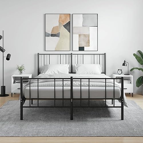 Nachttische, 2 STK., Hochglanz-Weiß, 40x35x47,5 cm, Holzwerkstoff für Schlafzimmer, Stabiler Beistelltisch mit Schublade und Fach, modernes Design von Holamys