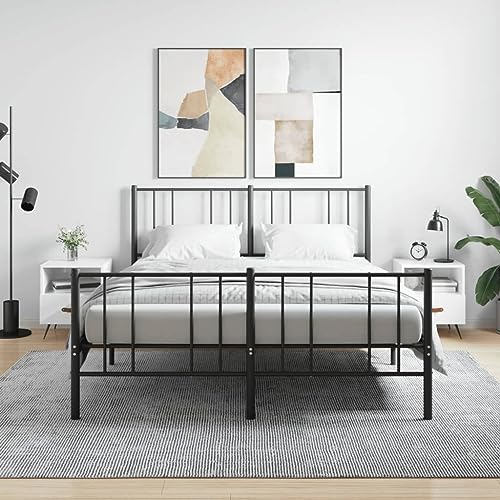 Nachttische 2er Set, Hochglanz-Weiß, 40x35x47,5 cm, Holzwerkstoff, mit Schublade & offenem Fach, stabile Metallfüße, ideal für Schlafzimmer von Holamys