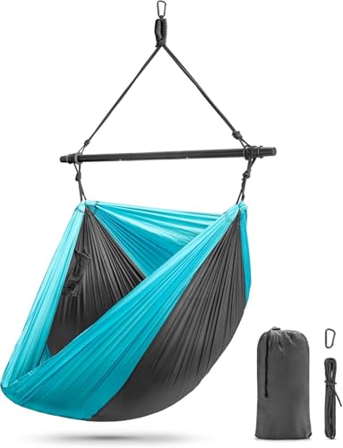Hängende Hängematte Stuhl | Tree Pod Sensory Swing | Outdoor Camping Cocoon Stuhl |Faltbare leichte Schaukel mit 500LB Kapazität |Portable Schaukelstuhl für Camping, Reisen, Wandern, Veranda (Blue) von HoldOneLight