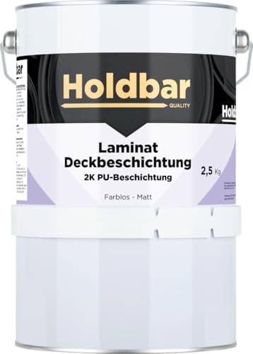 Holdbar Laminat Deckbeschichtung Matt 2,5 Kg - Schützt Laminat Boden - Transparente 2-Komponenten-PU-Beschichtung für Laminat Holdbar Laminat Deckbeschichtung Matt 2,5 Kg - Schützt Laminat Boden - Transparente 2-Komponenten-PU-Beschichtung für Laminat von Holdbar