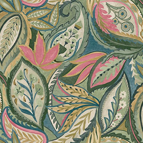 Holden Paisley Blätter Tapete - Tapete - Modern Wallpaper für Zuhause, Wohnzimmer, Küche, Schlafzimmer, Dekoration, Büro - Tapete mit sanft geschwungenen Blättern & Paisley-Muster von Holden Decor