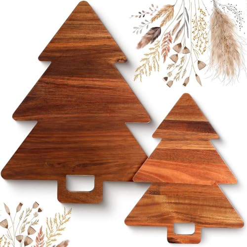 35,5/26,5 cm Weihnachts Serviertablett Aus Holz, Käsebrett, Weihnachtsbaumbrett, Weihnachtsbaum-Servierteller, Tablett Für Snacks, Vorspeisen, Servierplatte, Dessert-Servierplatte von Holdes