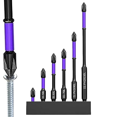 6 Schraubendreher-Bit-Set, hohe Härte, Magnet-Bit, Schraubendreheraufsatz Magnet-Bits Set | D1 Schraubendreher-Bit-Set, Power-Schraubendreher-Bits, Kreuzschlitz-Magnetkopf für Bohrmaschine 6 Schraubendreher-Bit-Set, hohe Härte, Magnet-Bit, Schraubendreheraufsatz Magnet-Bits Set | D1 Schraubendreher-Bit-Set, Power-Schraubendreher-Bits, Kreuzschlitz-Magnetkopf für Bohrmaschine von Holdes