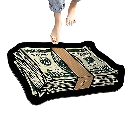 Ästhetischer Teppich für Schlafzimmer, 100 Dollar Money Teppich, Türmatte aus Silber, rutschfeste Küchenmatte, Kristall-Samt, 40,6 x 91,5 cm Ästhetischer Teppich für Schlafzimmer, 100 Dollar Money Teppich, Türmatte aus Silber, rutschfeste Küchenmatte, Kristall-Samt, 40,6 x 91,5 cm von Holdes