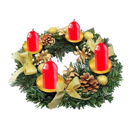 Adventskranz 30 cm Winterkranz Kerzenhalter Kerzenhalter praktisch künstlich festlich Kranz Tischdeko Adventskranz 30 cm Winterkranz Kerzenhalter Kerzenhalter praktisch künstlich festlich Kranz Tischdeko von Holdes