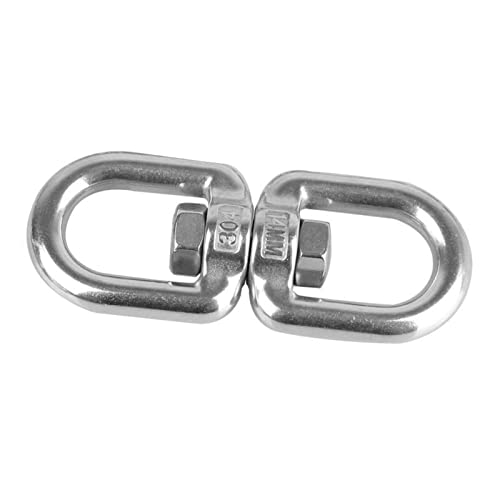 Drehbarer Karabiner, 8 Zeichen, drehbarer Aufhänger, 360° leichtgängige Drehung, robuster 304 Edelstahl, drehbarer Ring, doppelseitiger drehbarer Ösenhaken für Webbaumschaukel Drehbarer Karabiner, 8 Zeichen, drehbarer Aufhänger, 360° leichtgängige Drehung, robuster 304 Edelstahl, drehbarer Ring, doppelseitiger drehbarer Ösenhaken für Webbaumschaukel von Holdes