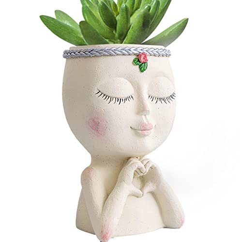 Holdes 3 Mädchen Pflanztopf Kopf Topf Pflanztöpfe für Sukkulenten Harz Mädchen Kopf Pflanzgefäß Töpfe Gartentöpfe Statue Pflanztöpfe mit Drainage für Indoor Outdoor Pflanzen Holdes 3 Mädchen Pflanztopf Kopf Topf Pflanztöpfe für Sukkulenten Harz Mädchen Kopf Pflanzgefäß Töpfe Gartentöpfe Statue Pflanztöpfe mit Drainage für Indoor Outdoor Pflanzen von Holdes