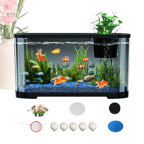 Holdes Aquarium Fischbecken Komplettset | Aquarium Set | Set mit Zubehör Schreibtisch Deko für Zimmer Erwachsene Betta Guppy Holdes Aquarium Fischbecken Komplettset | Aquarium Set | Set mit Zubehör Schreibtisch Deko für Zimmer Erwachsene Betta Guppy von Holdes