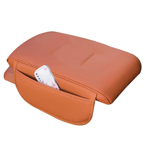 Holdes Armlehne Box Kissen, Auto Mittelkonsole Kunstleder Pad Schaumstoff Kissen Wasserdichte Ellenbogenstütze mit Seitlicher Aufbewahrungstasche für SUV, Fahrzeug von Holdes