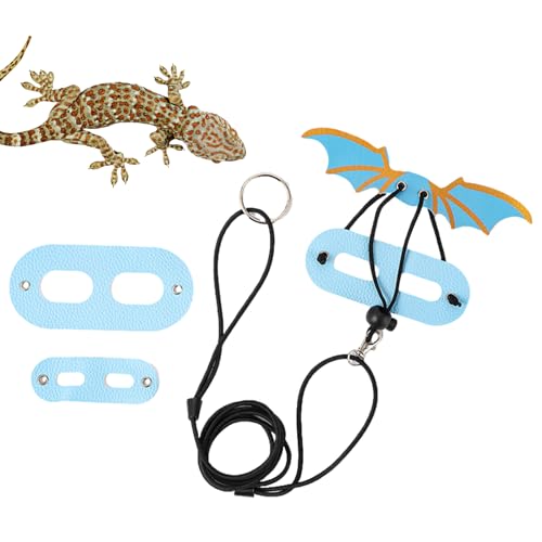 Holdes Bartagame-Geschirr | Meerschweinchengeschirr 3 Größen Lederflügel | Leder-Flügelgeschirr-Leine, kleine Tierleine, Flexibles Reptilien-Trainingsleinengeschirr Holdes Bartagame-Geschirr | Meerschweinchengeschirr 3 Größen Lederflügel | Leder-Flügelgeschirr-Leine, kleine Tierleine, Flexibles Reptilien-Trainingsleinengeschirr von Holdes