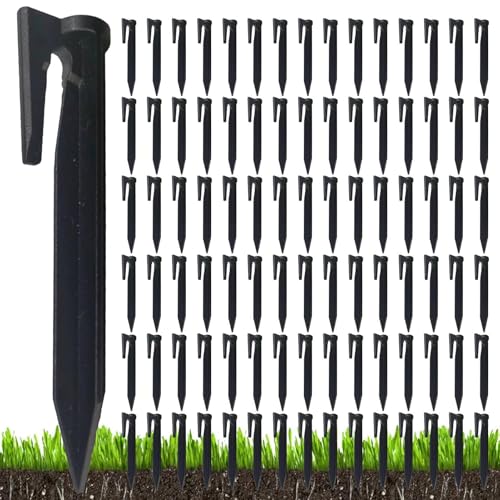 Holdes Begrenzungsdraht Rasenheringe - Zelt-Gartenpfähle | Rasenzeltheringe, Rasenmäher Erdspieße, Landschaftskantenpfähle für Hof und Garten von Holdes
