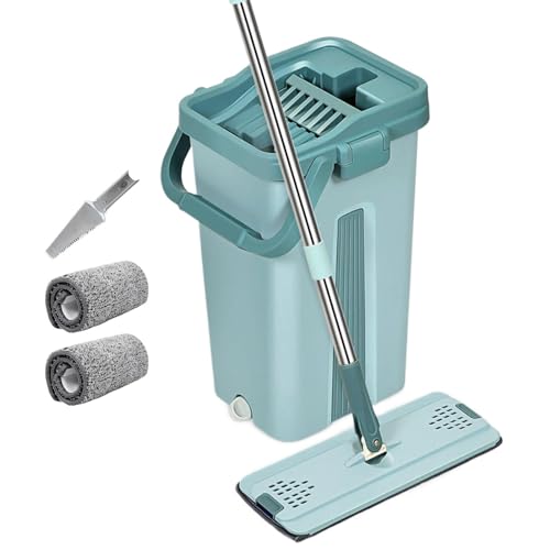Holdes Bodenwischer und Eimer | Verstellbare Hände - Flachmopp - Tragbares Bodenreinigungssystem, Platzsparender Mop für Wohnung, Schlafsaal Holdes Bodenwischer und Eimer | Verstellbare Hände - Flachmopp - Tragbares Bodenreinigungssystem, Platzsparender Mop für Wohnung, Schlafsaal von Holdes