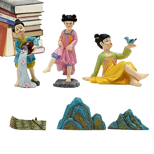 Holdes Chinesische antike Tanzstatue, chinesischer Stil, alte Nationaltänzer-Statue, chinesischer Stil, Puppen-Design, Basteldekoration, für Bücherregal, Schlafzimmer, TV-Schrank, , Wohnzimmer von Holdes