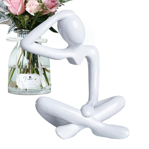 Holdes Denker-Statue, abstrakte Figurenskulptur, Denker-Statuen und Skulpturen, abstrakte Sammelfiguren, Denkerstatue, Akzente für Bücherregal, Schreibtisch-Dekoration von Holdes
