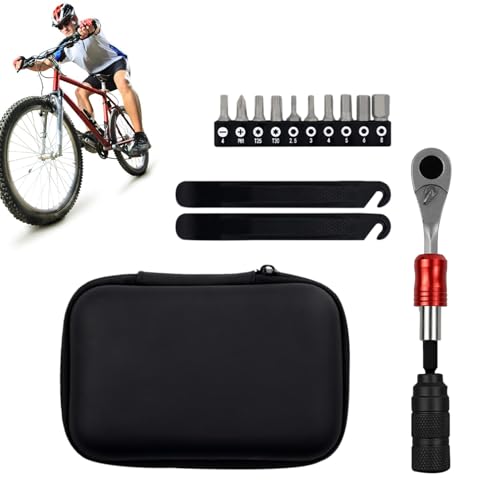 Holdes Drehmomentschlüssel - Reparatur Werkzeug Kit Steckschlüssel mit Magnetkopf - Bergschlüssel Set Wartungswerkzeuge mit Aufbewahrungstasche für Bergstraße Holdes Drehmomentschlüssel - Reparatur Werkzeug Kit Steckschlüssel mit Magnetkopf - Bergschlüssel Set Wartungswerkzeuge mit Aufbewahrungstasche für Bergstraße von Holdes