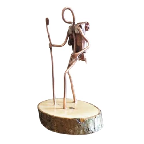 Holdes Eisendraht-Dekofigur | Schmiedefiguren | Abenteurer und Kletterer Skulptur, einzigartige Kupferkunst-Wanderfigur für Tür, Zaun, Bücherregal Dekor Holdes Eisendraht-Dekofigur | Schmiedefiguren | Abenteurer und Kletterer Skulptur, einzigartige Kupferkunst-Wanderfigur für Tür, Zaun, Bücherregal Dekor von Holdes