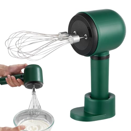 Holdes Elektrischer Handmixer | Handrührgerät mit Doppelrührkopf | USB Aufladbares Küchengerät Mit Dreifach Geschwindigkeit Für Teig Backen Und Kochen von Holdes