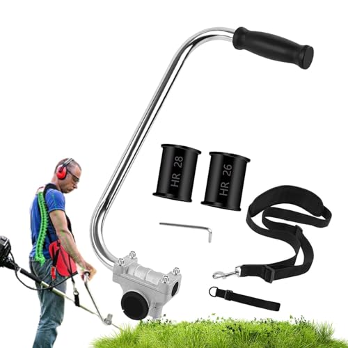 Holdes Ergonomischer Grasfresser-Griff | Aluminiumlegierung Rasentrimmer-Griffverlängerung mit Halterungsklemme – Rasentrimmer-Griff für einfaches Trimmen im Hof, Grasvernichter-Aufsätze von Holdes