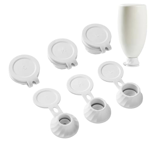 Holdes Flaschenentleerungsdeckel - Haushalt umgekehrter Flaschenentleerungsdeckel - Weißes Flaschendeckel-Set, kein Abfall Flaschendeckel für Gewürzbehälter, Shampoo-Flasche Holdes Flaschenentleerungsdeckel - Haushalt umgekehrter Flaschenentleerungsdeckel - Weißes Flaschendeckel-Set, kein Abfall Flaschendeckel für Gewürzbehälter, Shampoo-Flasche von Holdes