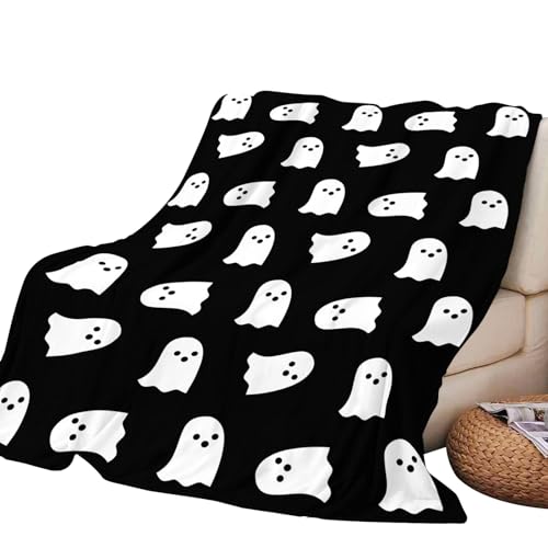 Holdes Halloween-Decke, niedliche Geisterdecke – flauschiger, gemütlicher -Überwurf, Halloween-Dekoration, Decke für Couch und Bett Holdes Halloween-Decke, niedliche Geisterdecke – flauschiger, gemütlicher -Überwurf, Halloween-Dekoration, Decke für Couch und Bett von Holdes