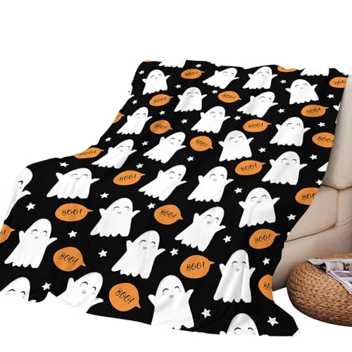Holdes Halloween-Geisterdecke, -Halloween-Decke, weiches Flanell, gemütliche, flauschige Geisterdecke, verdickte, warme Decke für Halloween-Dekorationen Holdes Halloween-Geisterdecke, -Halloween-Decke, weiches Flanell, gemütliche, flauschige Geisterdecke, verdickte, warme Decke für Halloween-Dekorationen von Holdes