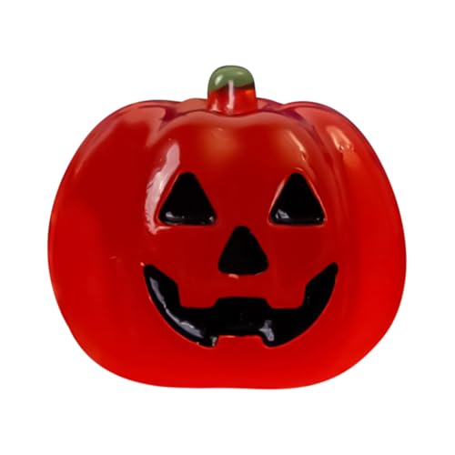 Holdes Halloween Kürbis, Leuchtet im Dunkeln Kürbis Statue, Kunstharz Deko Für Halloween Tisch Schreibtisch Innenbereich Zimmerpflanzen Haus von Holdes