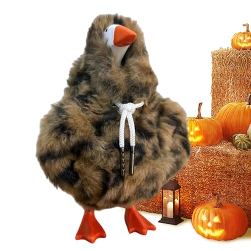 Holdes Herbst Schreibtisch Gänse Outfits 18cm | Desktop Gänse Statue Herbst Kleidung | Halloween Desktop Statue Kleidung für Sammler Teenager Schüler Lehrer Kinder | Schminktisch Arbeitszimmer Büro von Holdes