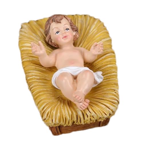 Holdes Jesus-Statue, Jesus-Harzfigur | Jesuskind in der Krippe Krippenfigur - Religiöse Weihnachtsdekoration für Heimtisch, Bücherregal, Schreibtisch, Wohnzimmer Holdes Jesus-Statue, Jesus-Harzfigur | Jesuskind in der Krippe Krippenfigur - Religiöse Weihnachtsdekoration für Heimtisch, Bücherregal, Schreibtisch, Wohnzimmer von Holdes