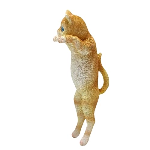 Holdes Kätzchen-Ornamente | Niedliche Kätzchenbehänge Katze Harz Skulptur | Katze Rasen Dekorationen Harz Katze Garten Statue Kleine Kätzchen Behang für Wohnzimmer Couchtisch Schreibtisch von Holdes