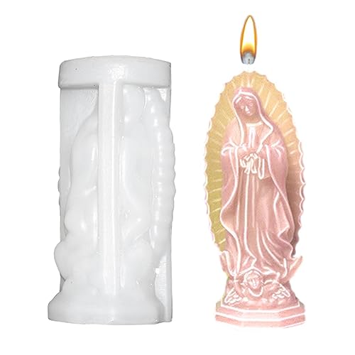 Holdes Kerzenform, Silikon, handgefertigte Seifenherstellung, leicht zu lösende Harzform für Maria-Kerzen, Kuchen, Schokolade, Heimdekoration, Holdes Kerzenform, Silikon, handgefertigte Seifenherstellung, leicht zu lösende Harzform für Maria-Kerzen, Kuchen, Schokolade, Heimdekoration, von Holdes