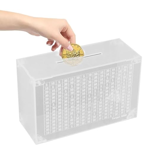 Holdes Klare Münze Bank für und Mädchen, Wiederverwendbare Klar Münzbank zum Sparen, Nicht öffnende Geld Bargeld Spardose mit Zähler für Geburtstage Babyparty Taufe Holdes Klare Münze Bank für und Mädchen, Wiederverwendbare Klar Münzbank zum Sparen, Nicht öffnende Geld Bargeld Spardose mit Zähler für Geburtstage Babyparty Taufe von Holdes