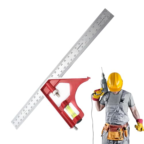 Holdes Kombinationswinkel-Lineal, quadratisches Lineal, mobiles Tischlerwerkzeug, verstellbares quadratisches Edelstahl-Lineal, Ingenieurwinkel für Holzbearbeitung, Rahmen, Ingenieurwesen, Fliesen Holdes Kombinationswinkel-Lineal, quadratisches Lineal, mobiles Tischlerwerkzeug, verstellbares quadratisches Edelstahl-Lineal, Ingenieurwinkel für Holzbearbeitung, Rahmen, Ingenieurwesen, Fliesen von Holdes
